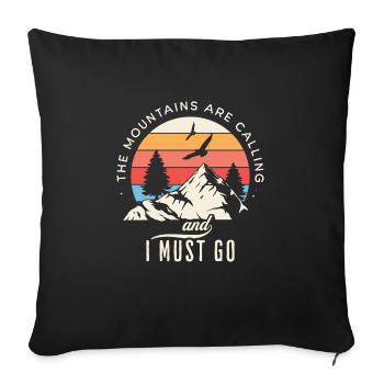 Adventure Await Wilderness Camping - Sofakissen mit Füllung 45 x 45 cm - Schwarz - Vorne