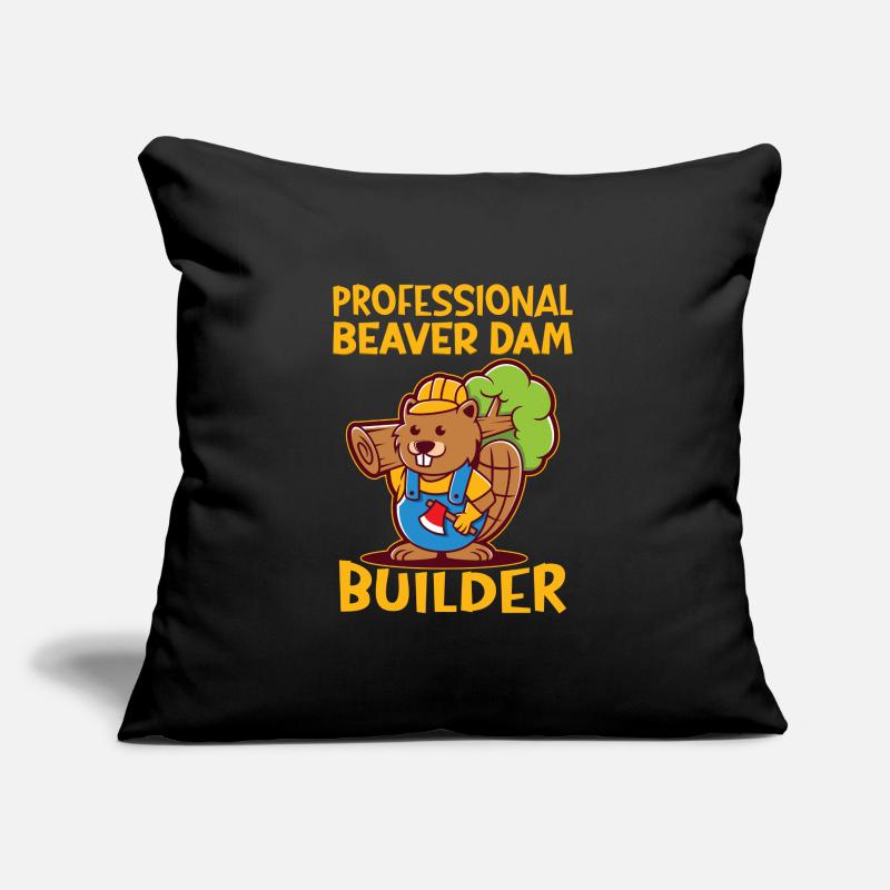 Professional Beaver Dam Builder - Construction Worker Sofa pillow with filling 45cm x 45cm