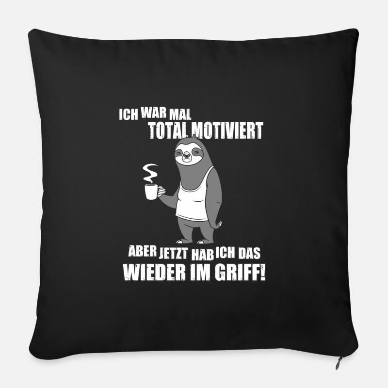 Ich war mal total motiviert - Sofakissen mit Füllung 45 x 45 cm - Schwarz