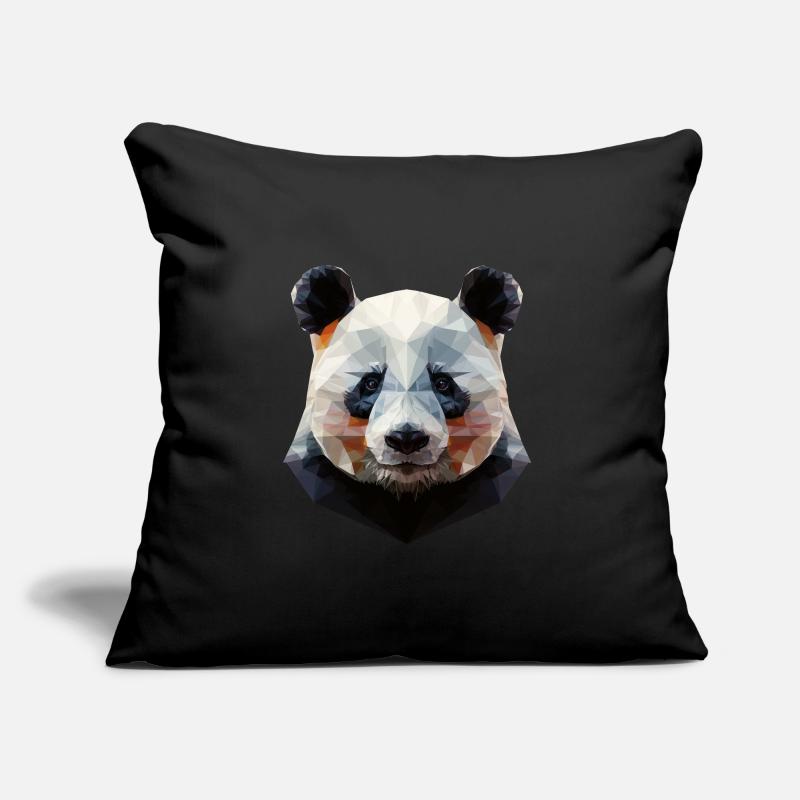 Conception du logo Panda I Low Poly Art Coussin et housse de 45 x 45 cm