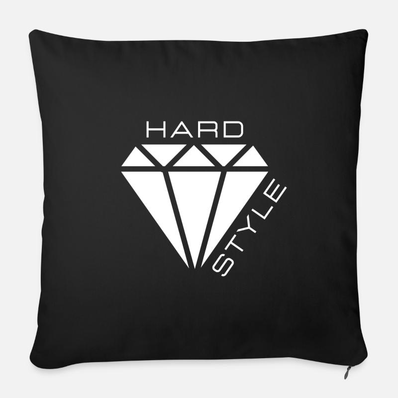 Hardstyle - Coussin et housse de 45 x 45 cm - noir