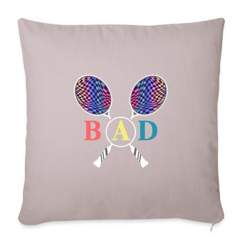 badminton crossminton badminton racket - Sofa pillow with filling 45cm x 45cm - light taupe - Front