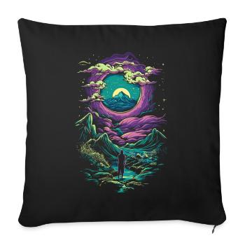 Fantaisie Magie Mystique - Coussin et housse de 45 x 45 cm - noir - Devant