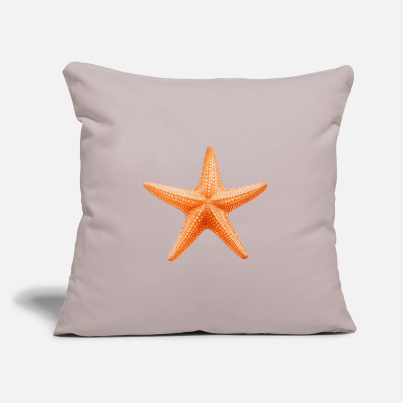 Conception de la plage Orange Starfish Coussin et housse de 45 x 45 cm