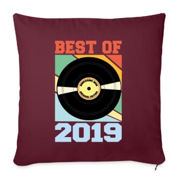 Best of 2019 - Sofa pillow with filling 45cm x 45cm - burgundy - Front