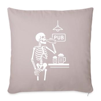 Skelett Pub Toast - Sofakissen mit Füllung 45 x 45 cm - helles Taupe - Vorne