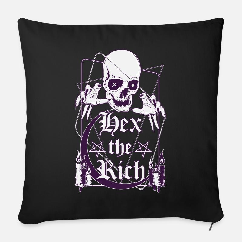 Hex die Reichen - Sofakissen mit Füllung 45 x 45 cm - Schwarz
