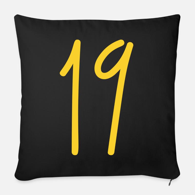 19 - Coussin et housse de 45 x 45 cm - noir