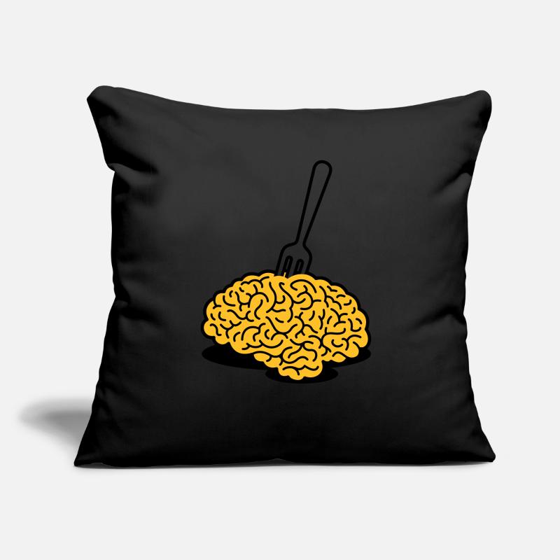 A brain with a fork Sofa pillow with filling 45cm x 45cm