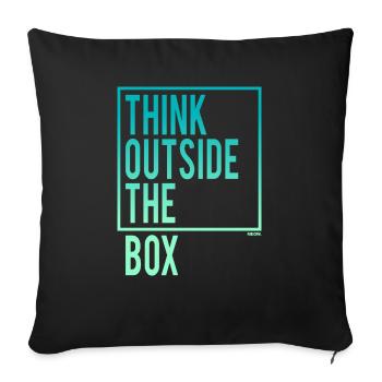 Think outside the Box - Sofakissen mit Füllung 45 x 45 cm - Schwarz - Vorne