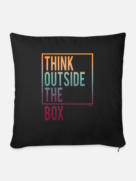 Think outside the Box - Sofakissen mit Füllung 45 x 45 cm - Schwarz