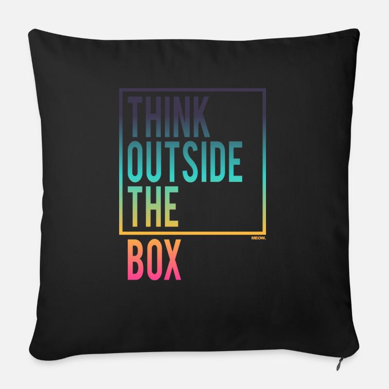 Think outside the Box - Sofakissen mit Füllung 45 x 45 cm - Schwarz