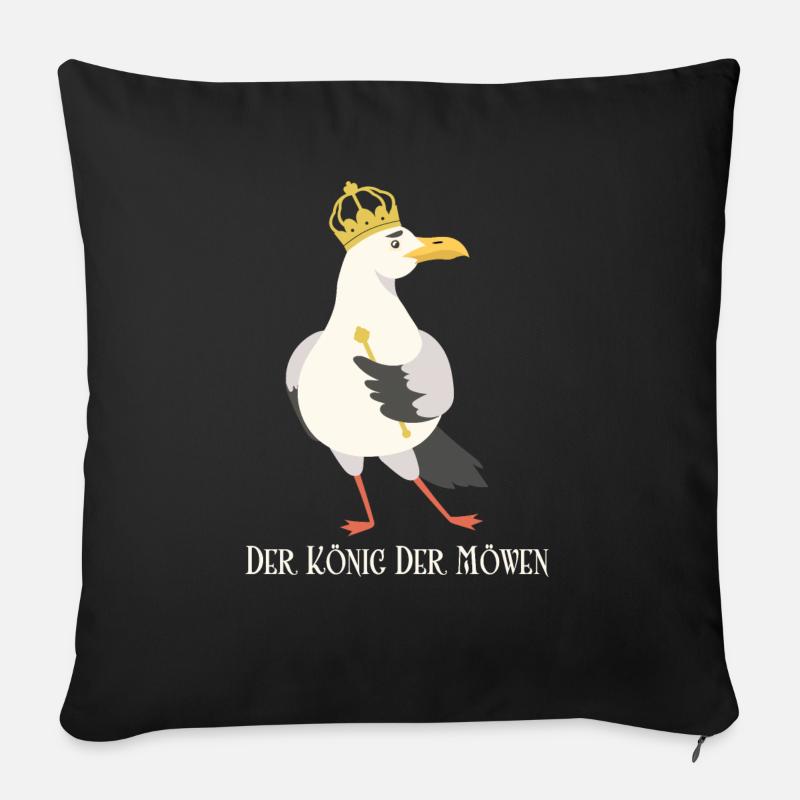 Der König Der Möwen - Sofakissen mit Füllung 45 x 45 cm - Schwarz