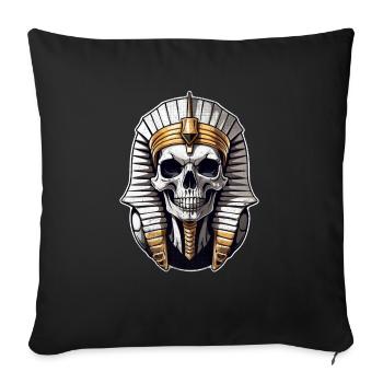 pharaon- momie - egypte - Coussin et housse de 45 x 45 cm - noir - Devant