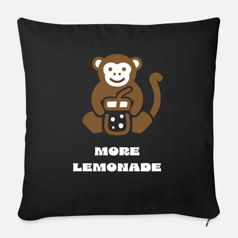More Lemonade - Sofa pillow with filling 45cm x 45cm - black