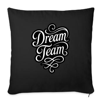 Dream Team - Sofa pillow with filling 45cm x 45cm - black - Front