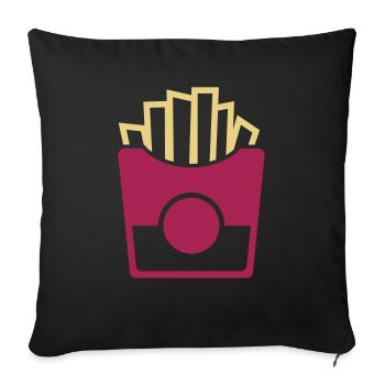 Pommer Frites - Sofakissen mit Füllung 45 x 45 cm - Schwarz - Vorne