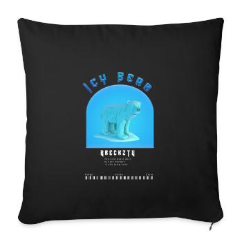 ICY Bear by BreckzTv Design Original - Sofa pillow with filling 45cm x 45cm - black - Front