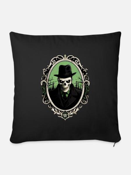Detective Death - Sofakissen mit Füllung 45 x 45 cm - Schwarz