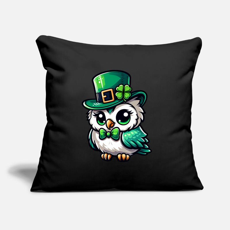 Conception mignonne bande dessinée Harfang des neiges de la Saint-Patrick Coussin et housse de 45 x 45 cm