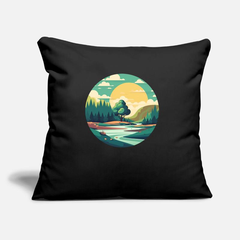 Paysage Coussin et housse de 45 x 45 cm