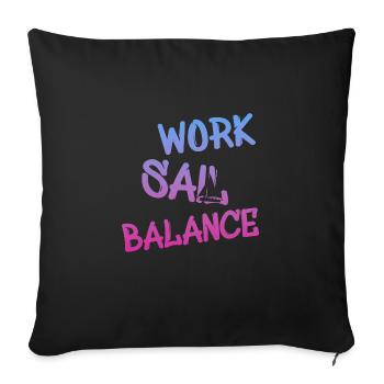 work sail balance - Sofakissen mit Füllung 45 x 45 cm - Schwarz - Vorne