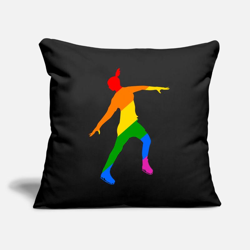 Rainbow Magic on Blades: Elegant Ice Princess Sofa pillow with filling 45cm x 45cm