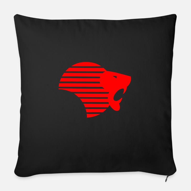 Löwe Premium - Sofakissen mit Füllung 45 x 45 cm - Schwarz