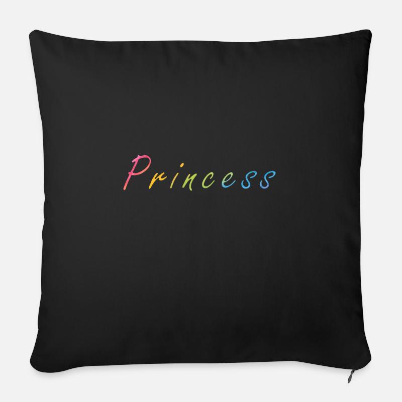 L’inscription de Princes ! - Coussin et housse de 45 x 45 cm - noir