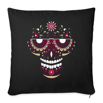 Skull Smiling - Sofa pillow with filling 45cm x 45cm - black - Front