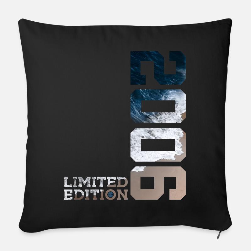 20. GEBURTSTAG LIMITED EDITION 2006 - Sofakissen mit Füllung 45 x 45 cm - Schwarz