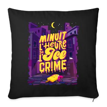 Ice Crime - Coussin et housse de 45 x 45 cm - noir - Devant