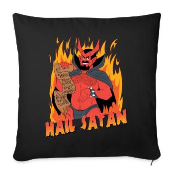 Hail Satan! - Sofa pillow with filling 45cm x 45cm - black - Front