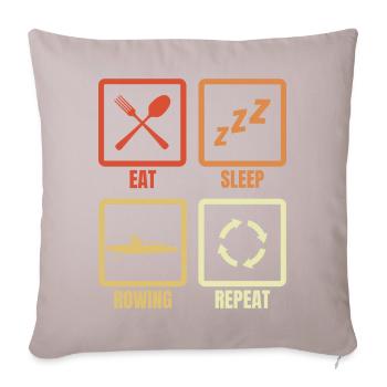 Manger Dormir Aviron Répéter - Coussin et housse de 45 x 45 cm - taupe clair - Devant