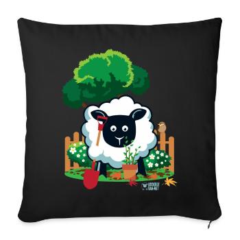 Ewe like Gardening? - Sofa pillow with filling 45cm x 45cm - black - Front