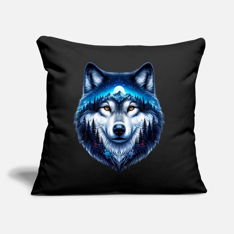 Wolf Sofa pillow with filling 45cm x 45cm