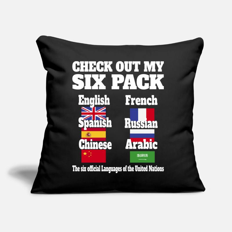 Sprachen Sixpack Sofakissen mit Füllung 45 x 45 cm