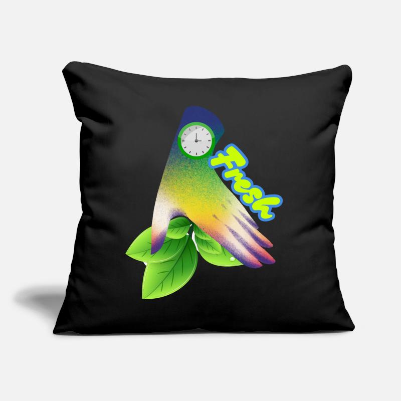 Fresh Gradient Leaf Clock Design Sofa pillow with filling 45cm x 45cm