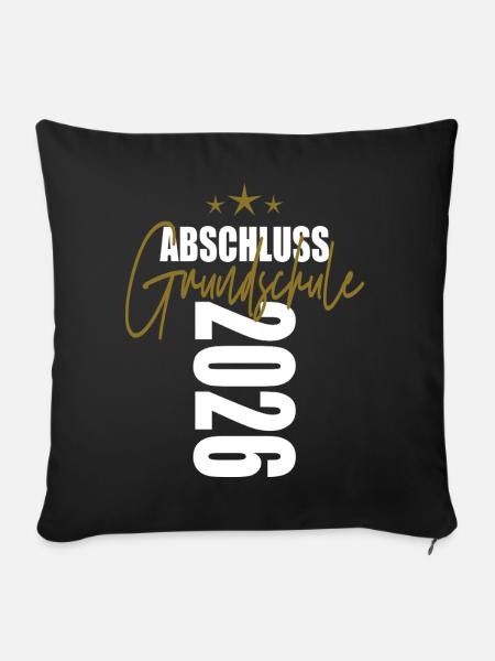 Abschluss_Grundschule_2026 - Sofakissen mit Füllung 45 x 45 cm - Schwarz