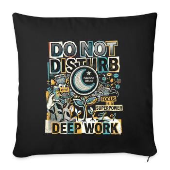 Deep Work Focus - Sofakissen mit Füllung 45 x 45 cm - Schwarz - Vorne