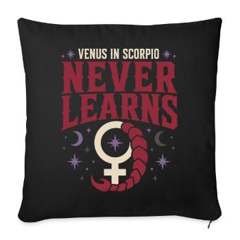 Venus sign Venus astrology - Sofa pillow with filling 45cm x 45cm - black - Front