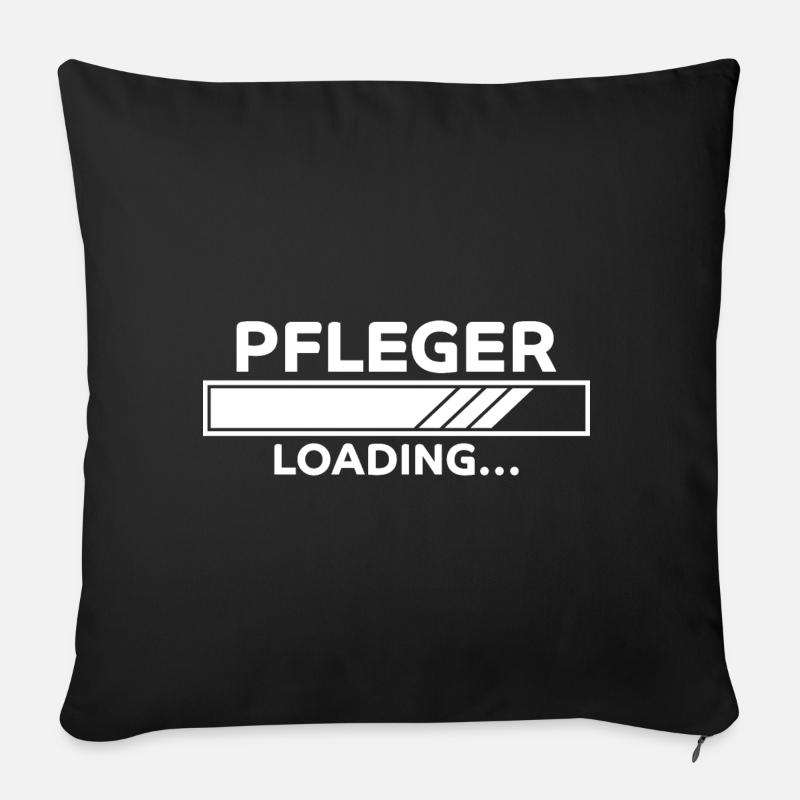 Pfleger Spruch Pflegekraft Lustig Pfleger Geschenk - Sofakissen mit Füllung 45 x 45 cm - Schwarz