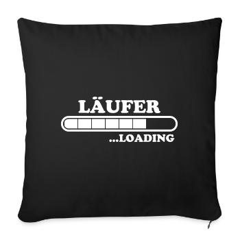 Läufer Spruch Fun Laufen Lustiges Läufer Geschenk - Sofakissen mit Füllung 45 x 45 cm - Schwarz - Vorne