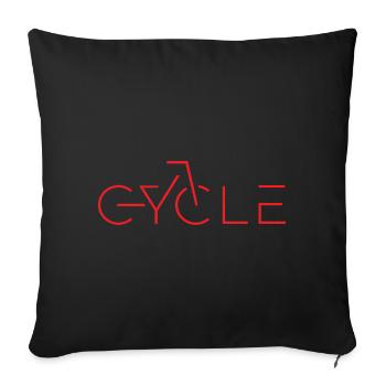 Bicyclette - Coussin et housse de 45 x 45 cm - noir - Devant