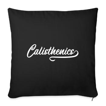 Calisthenics - Sofa pillow with filling 45cm x 45cm - black - Front