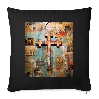SPIRIT OF WALL STREET ART - Sofa pillow with filling 45cm x 45cm - black - Front