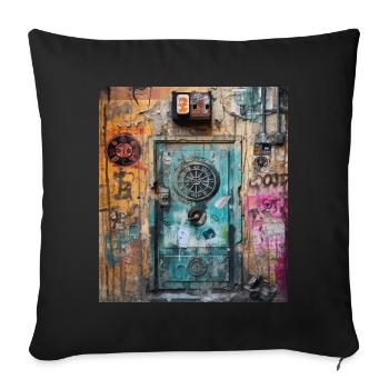 SPIRIT OF WALL STREET ART - Coussin et housse de 45 x 45 cm - noir - Devant