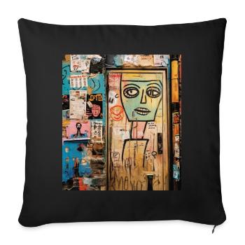 SPIRIT OF WALL STREET ART - Coussin et housse de 45 x 45 cm - noir - Devant