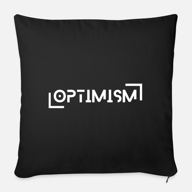 optimism - Sofakissen mit Füllung 45 x 45 cm - Schwarz