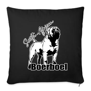 South African Boerboel - Sofakissen mit Füllung 45 x 45 cm - Schwarz - Vorne